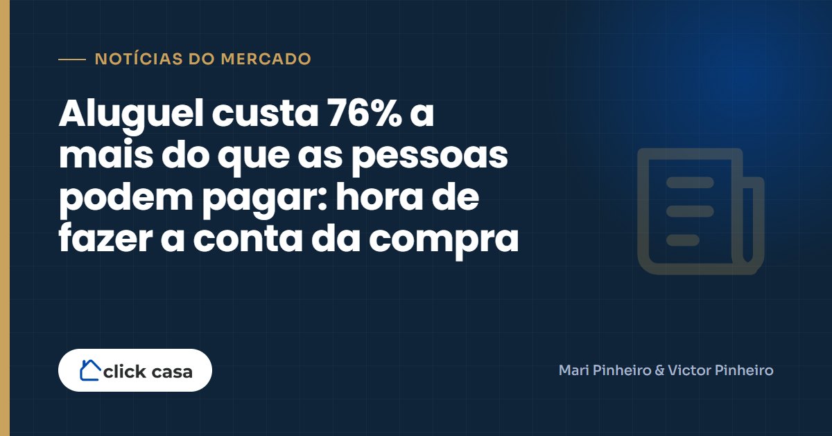 Pessoa comparando o valor do aluguel com a parcela do financiamento